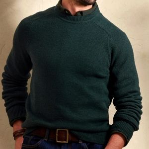 Banana Republic Italian Merino Yarn By BaruffaSize L Forest Green Sweater